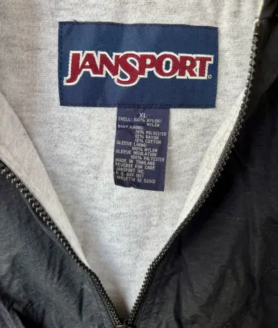 Cortaviento negro JanSport con capucha - miniatura 4