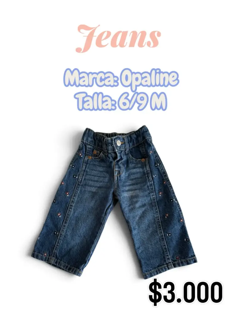 Jeans para bebé Opaline talla 6/9M