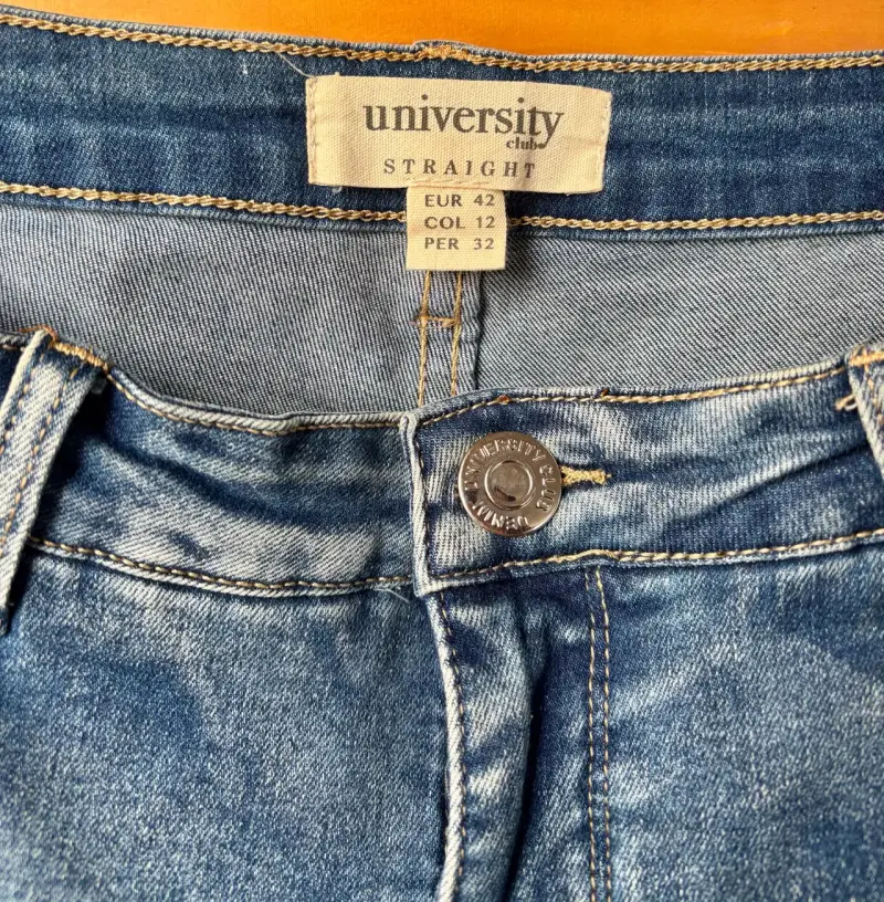 Jeans rectos azul University Club talla 32 - 3