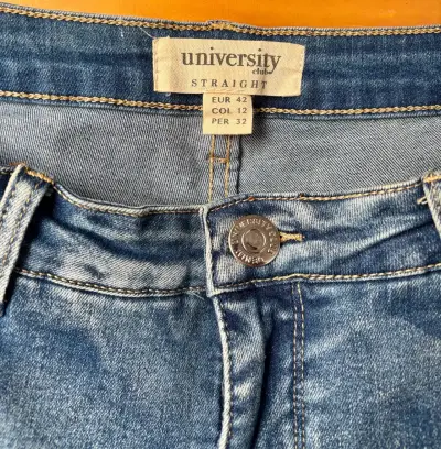 Jeans rectos azul University Club talla 32 - miniatura 3