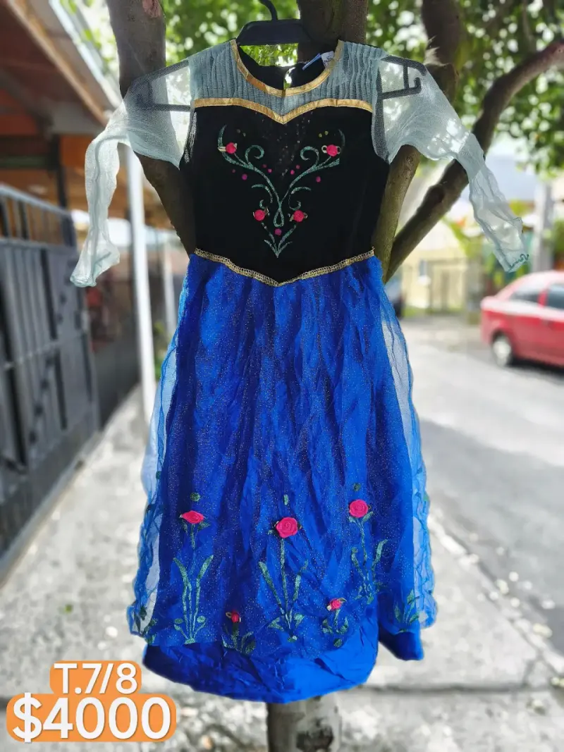 Disfraz de princesa azul para niña T.7/8