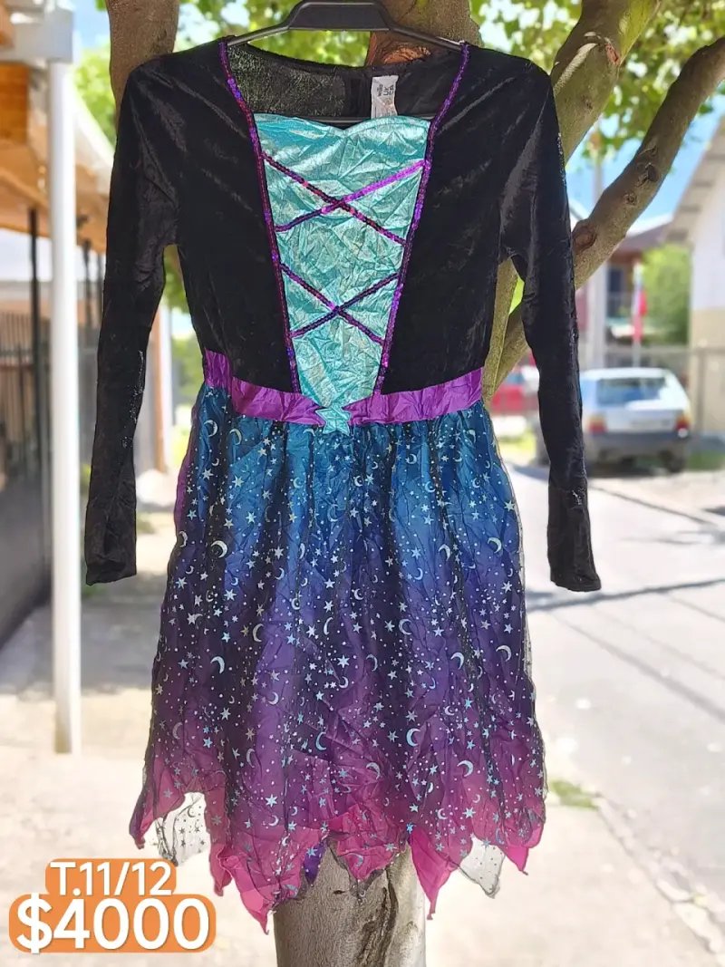 Disfraz de niña con diseño estrellado Talla 11/12