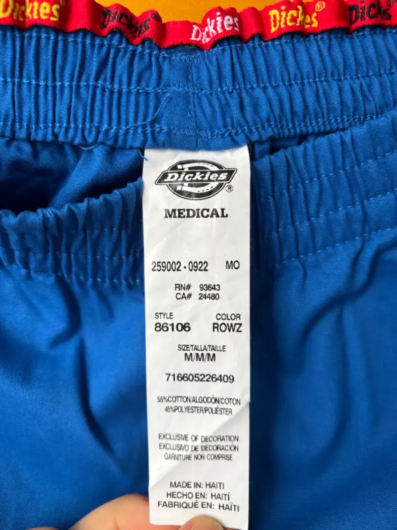 Pantalones médicos azules Dickies para hombre - 3