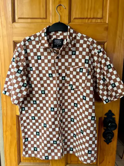 Camisa a cuadros marrón - miniatura 1