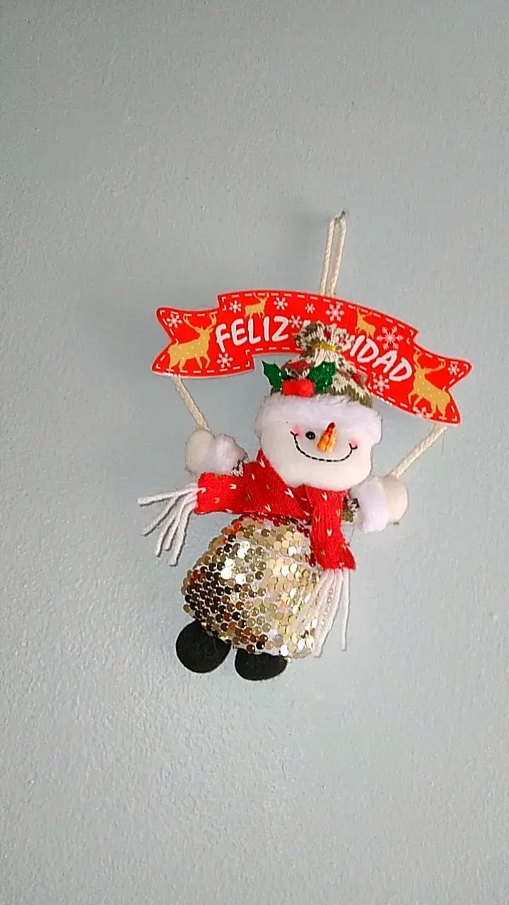 Adorno navideño muñeco de nieve colgante