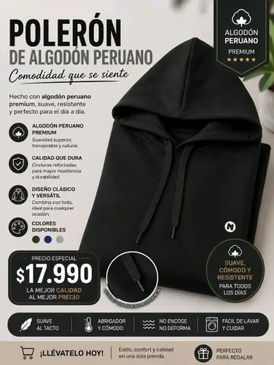 Polerón de Algodón Peruano Premium - miniatura 3
