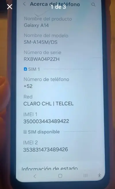 Samsung Galaxy A14 con triple cámara trasera - miniatura 1