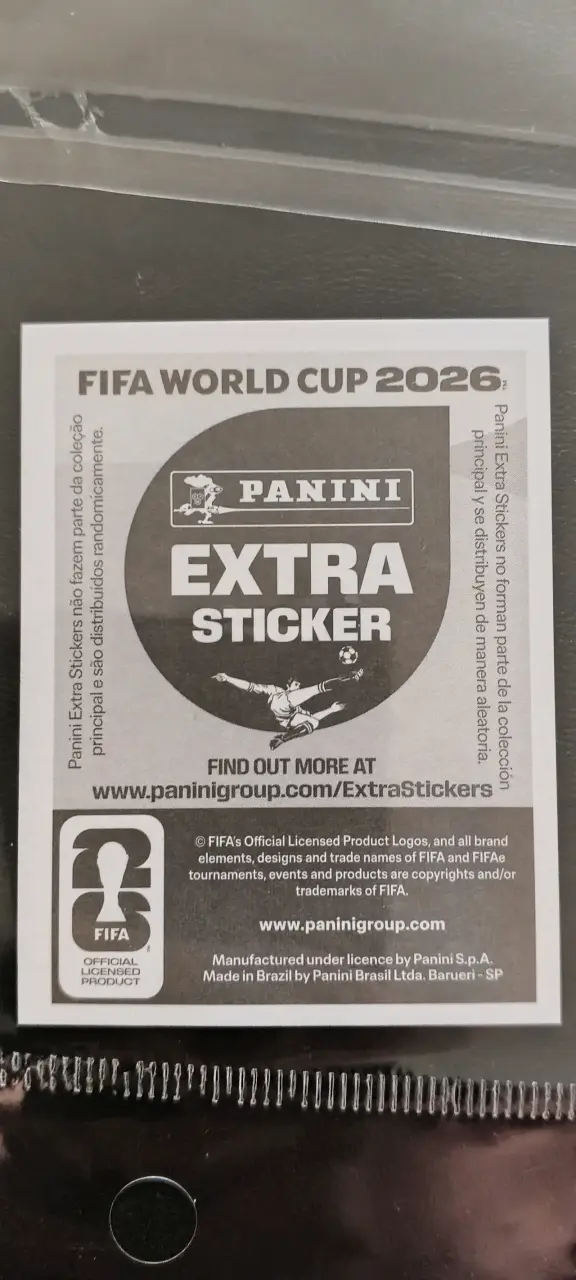 Panini Extra Sticker Achraf Hakimi Mundial 2026 - 2