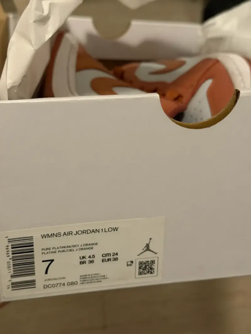 Zapatillas Nike Air Jordan 1 Low Mujer Naranja - 2