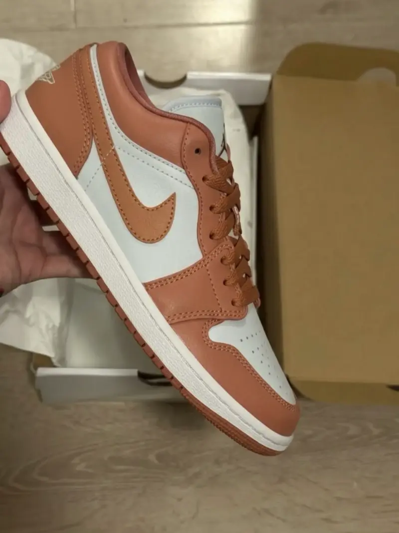 Zapatillas Nike Air Jordan 1 Low Mujer Naranja - 3