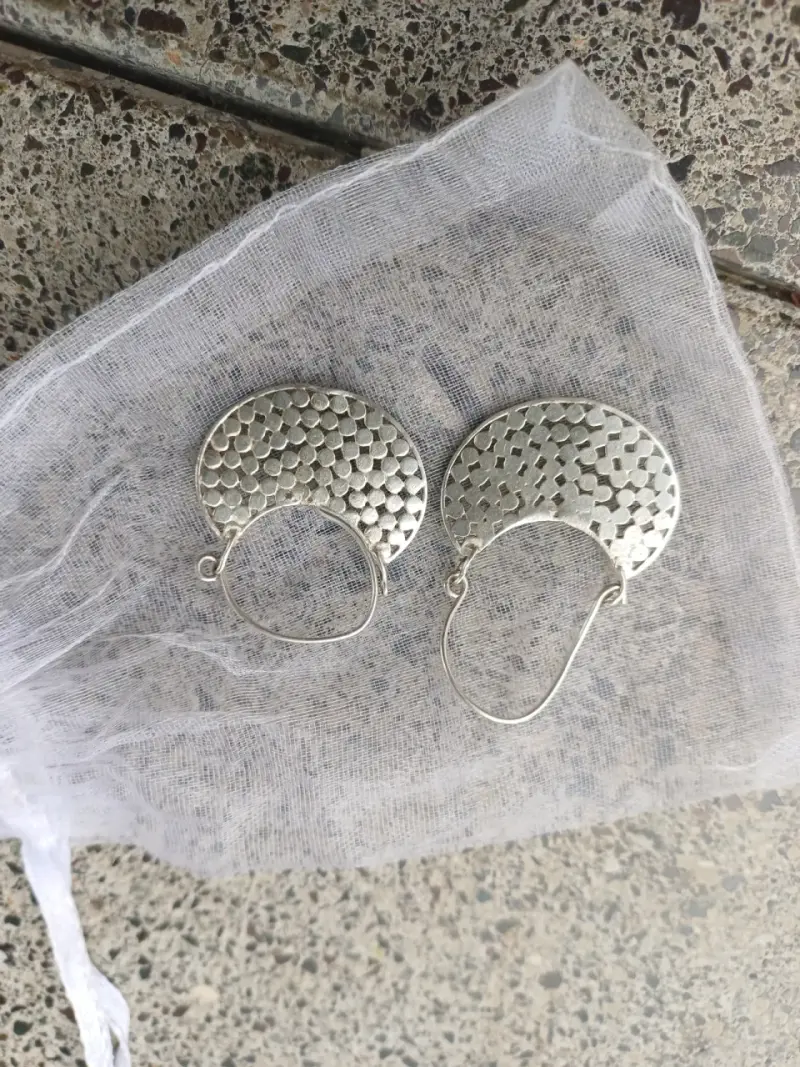 Pendientes piedr ojo de tigre piedra luna y bote - 4