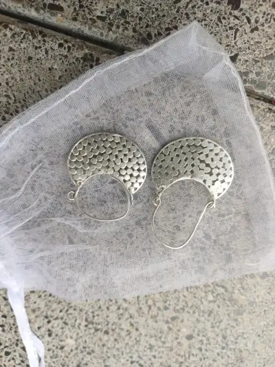 Pendientes piedr ojo de tigre piedra luna y bote - miniatura 4