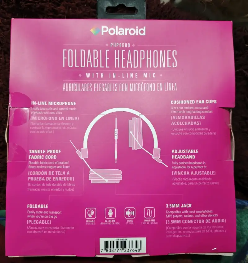 Audífonos Polaroid Plegables con Micrófono - 2