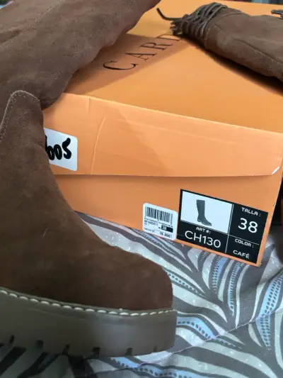 Botas altas de gamuza marrón Carducci - miniatura 3