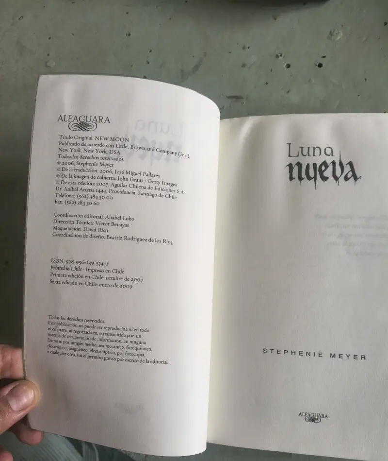 Libro Luna Nueva de Stephenie Meyer Original - 3