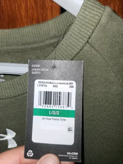 Polerón verde Under Armour para hombre L Nuevo - miniatura 2