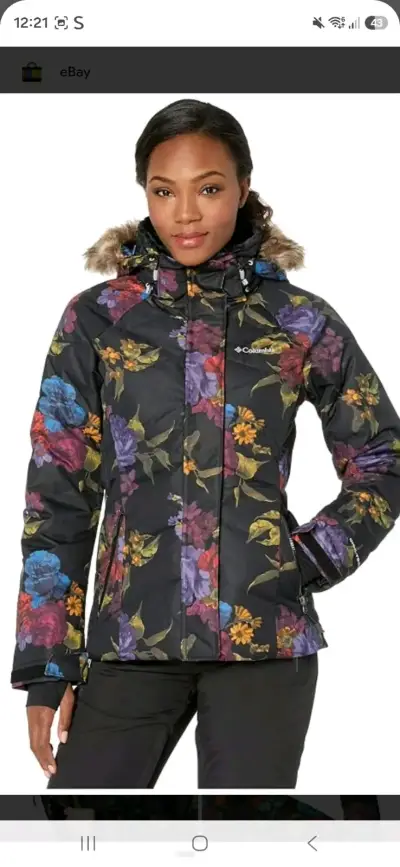 Chaqueta Columbia floral impermeable para mujer - miniatura 1