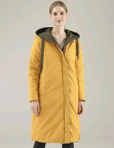 Abrigo reversible acolchado verde y amarillo - miniatura 3