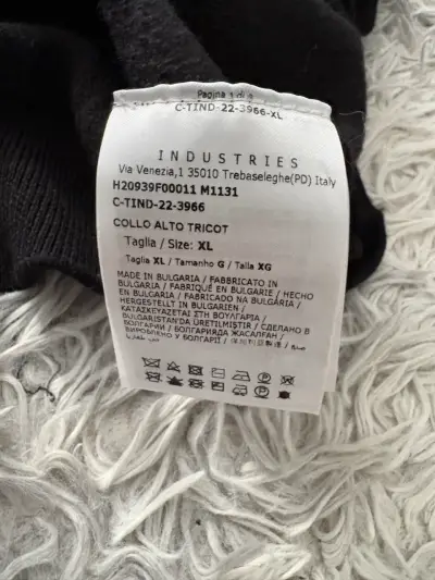 Suéter de lana Moncler negro con logo - miniatura 5