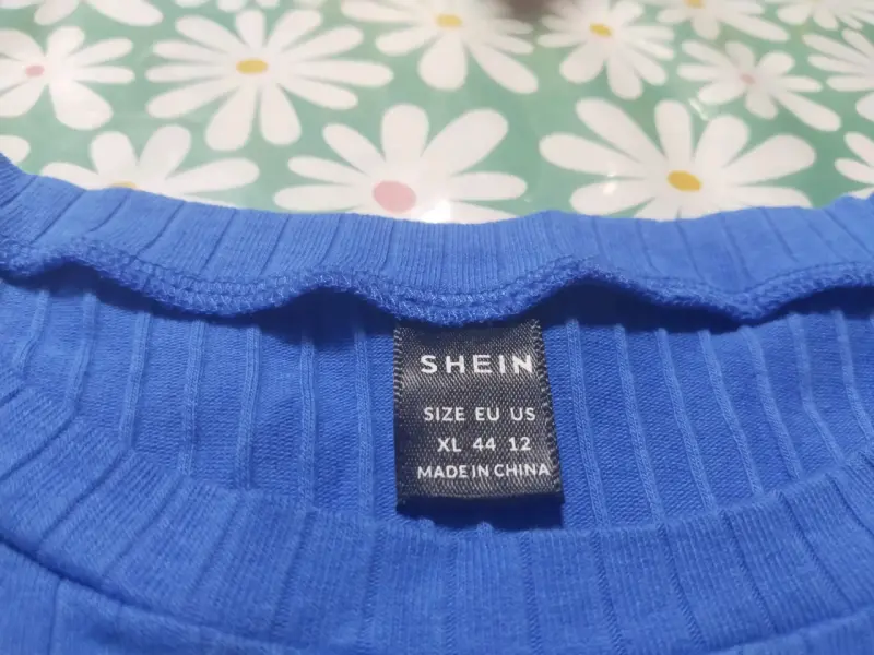 Polera azul de manga corta Shein talla XL - 2
