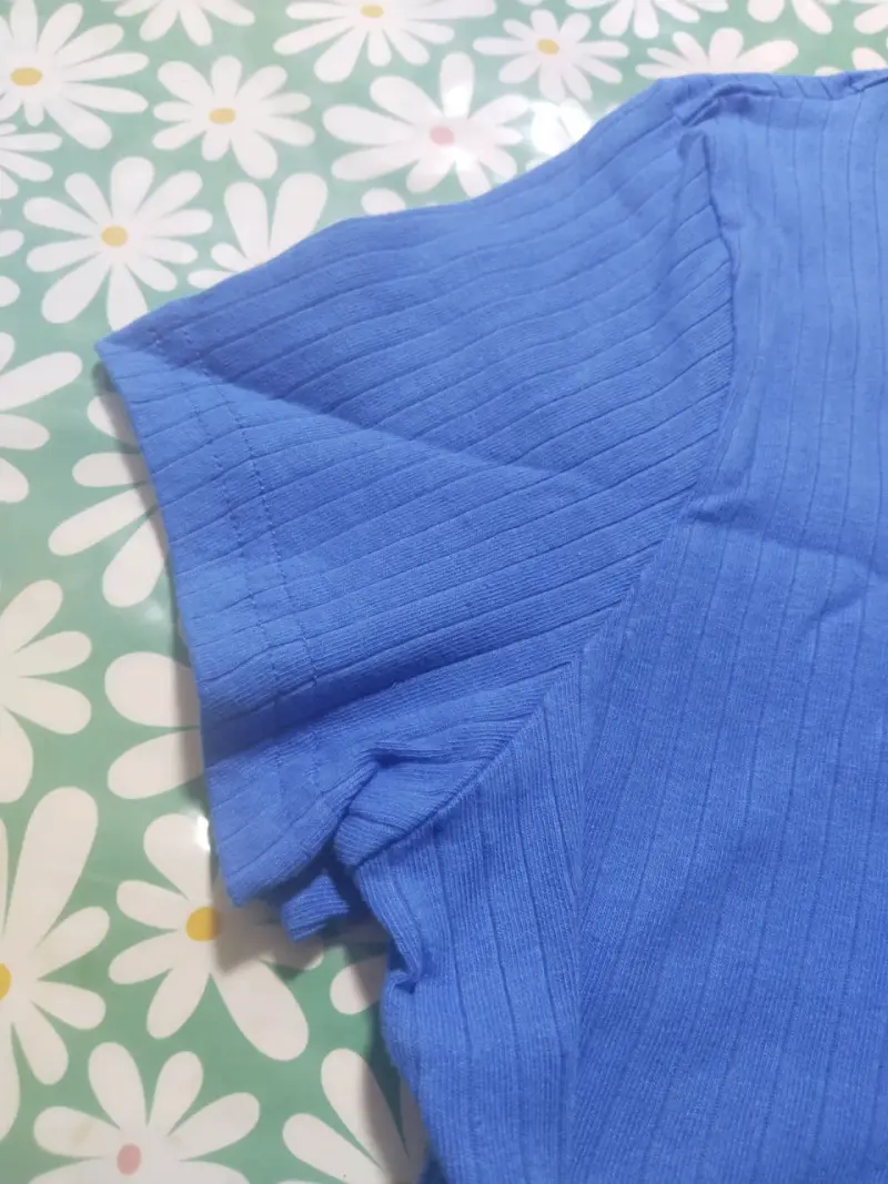 Polera azul de manga corta Shein talla XL - 3