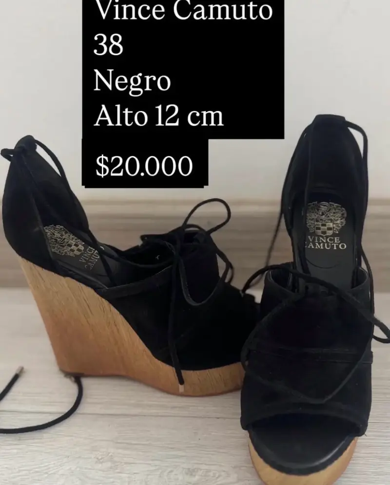 Sandalias de Cuña Negras Vince Camuto Talla 38