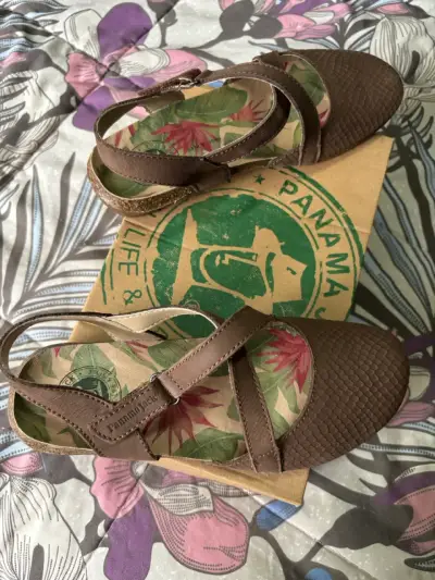 Sandalias de Cuña Marrón Panama Jack Talla 37 - miniatura 2