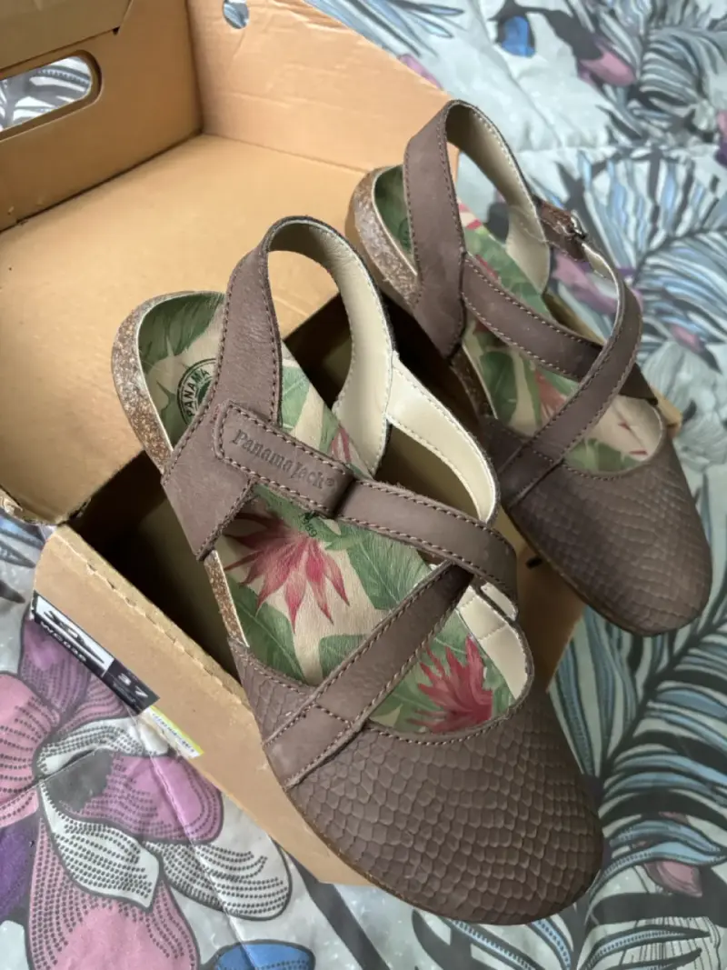 Sandalias de Cuña Marrón Panama Jack Talla 37 - 3