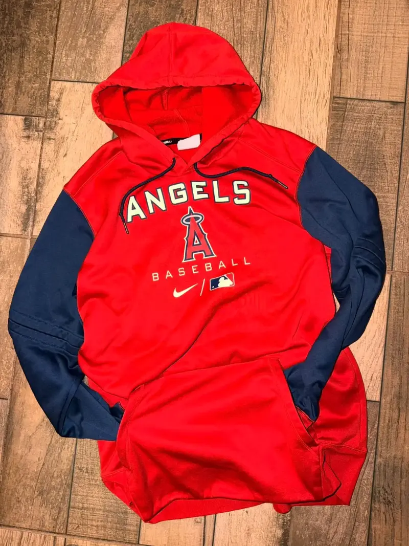 Polerón con capucha Angels Baseball Nike rojo