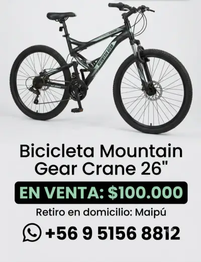 Bicicleta Mountain Gear Crane 26 pulgadas - miniatura 1