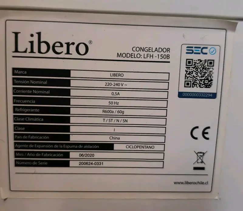 Congelador Libero 144L en excelente estado - 2