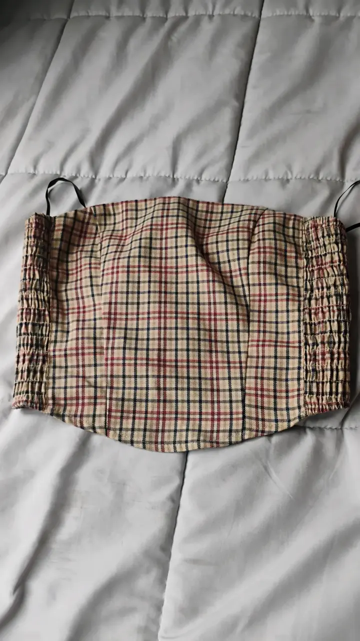 Top strapless a cuadros H&M Divided - 1