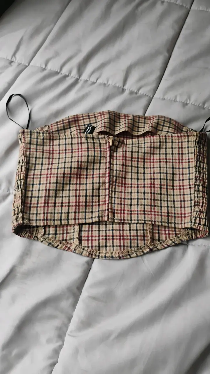 Top strapless a cuadros H&M Divided - 2