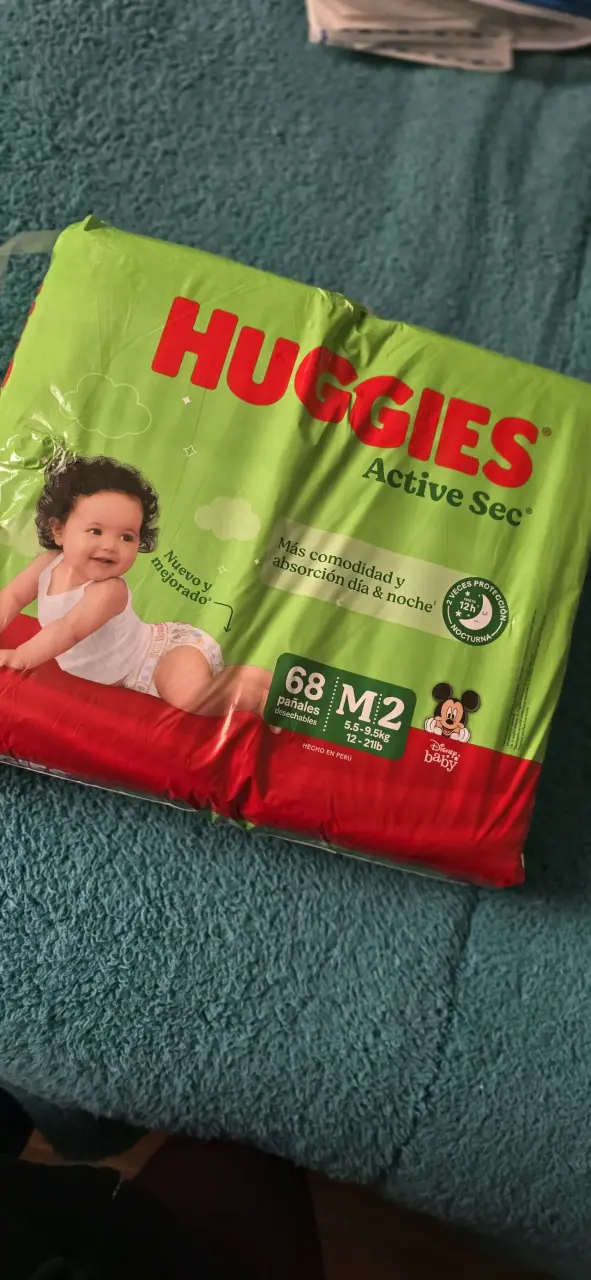 Pañales Huggies Active Sec M2 68 unidades - 1