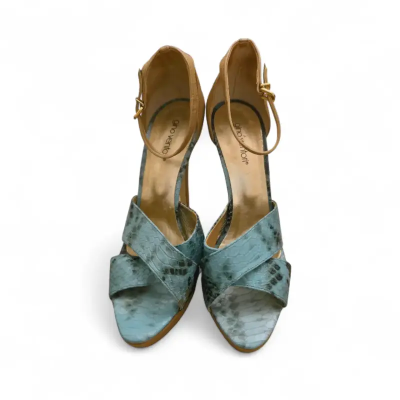 Tacones Sandalias Gino Ventori Cuero Talla 39 - 2