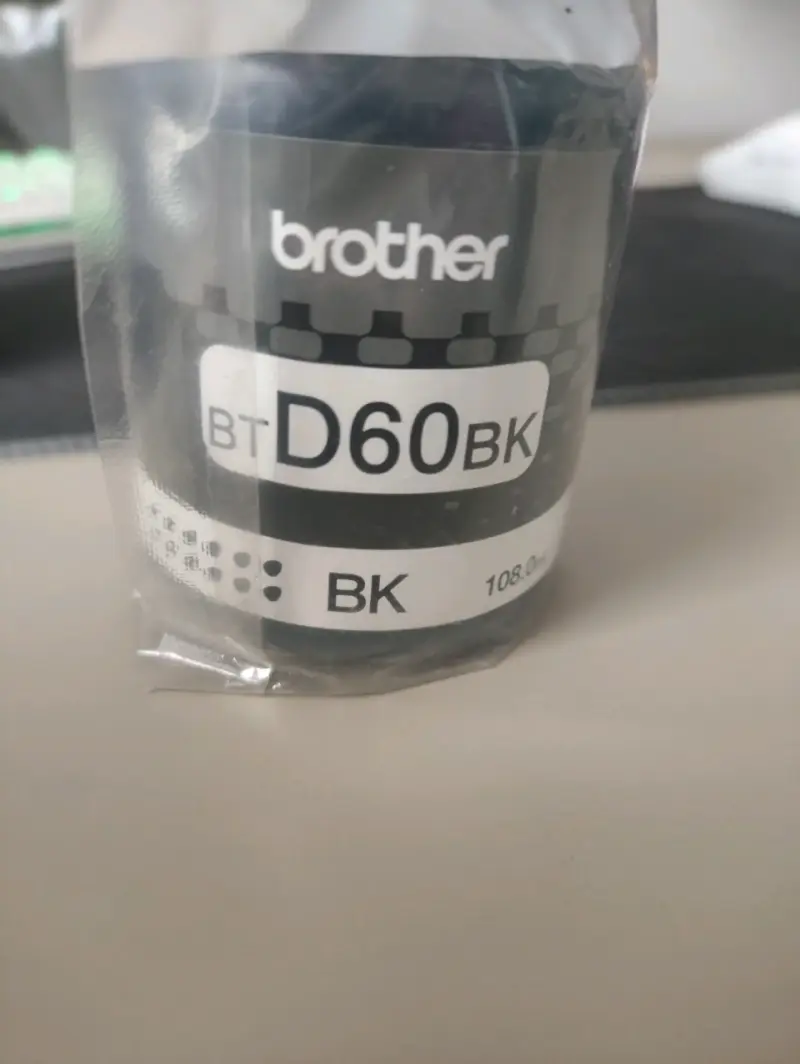 Tinta negra Brother BT D60BK para impresoras - 1