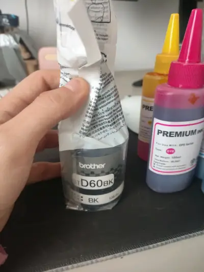 Tinta negra Brother BT D60BK para impresoras - miniatura 2