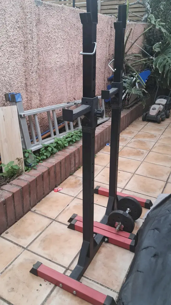 Soporte para pesas ajustable de gimnasio