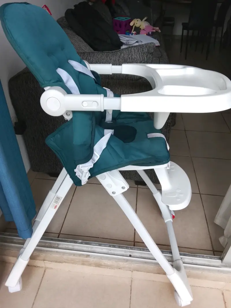 Silla de Comer para Bebé Ajustable Verde - 1