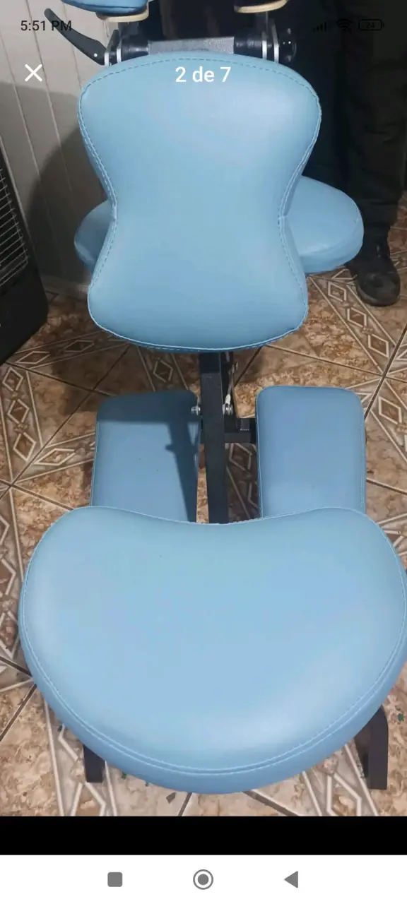 Silla de Masaje Portátil Azul - 2