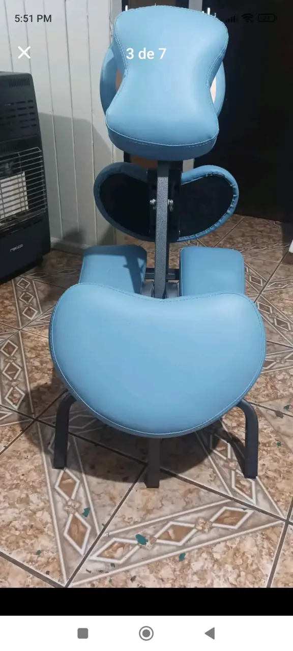 Silla de Masaje Portátil Azul - 3