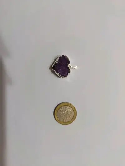 Colgante de amatista en forma de corazón - miniatura 3