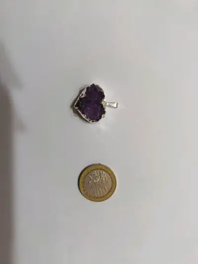 Colgante de amatista en forma de corazón - miniatura 4