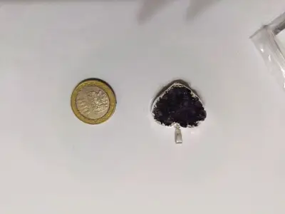 Colgante de amatista en forma de corazón - miniatura 4
