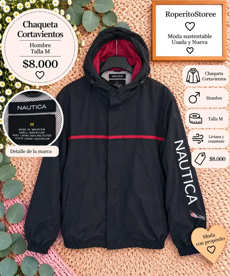 Chaqueta cortavientos Nautica para hombre talla M