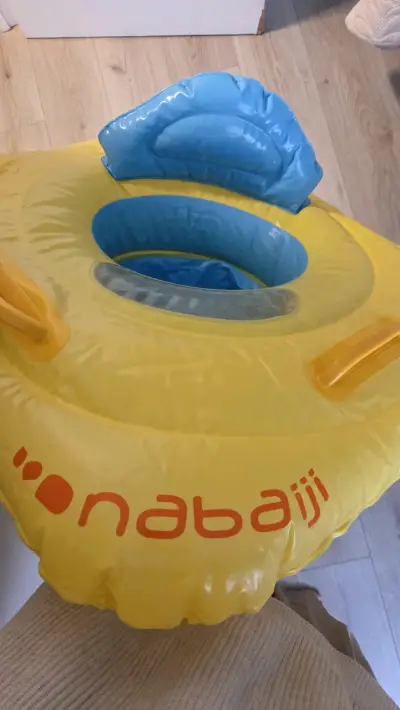 Flotador inflable para bebé Nabaiji amarillo - miniatura 1
