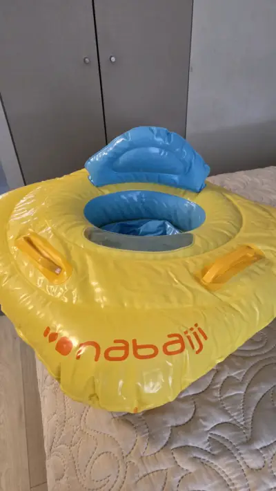Flotador inflable para bebé Nabaiji amarillo - miniatura 4
