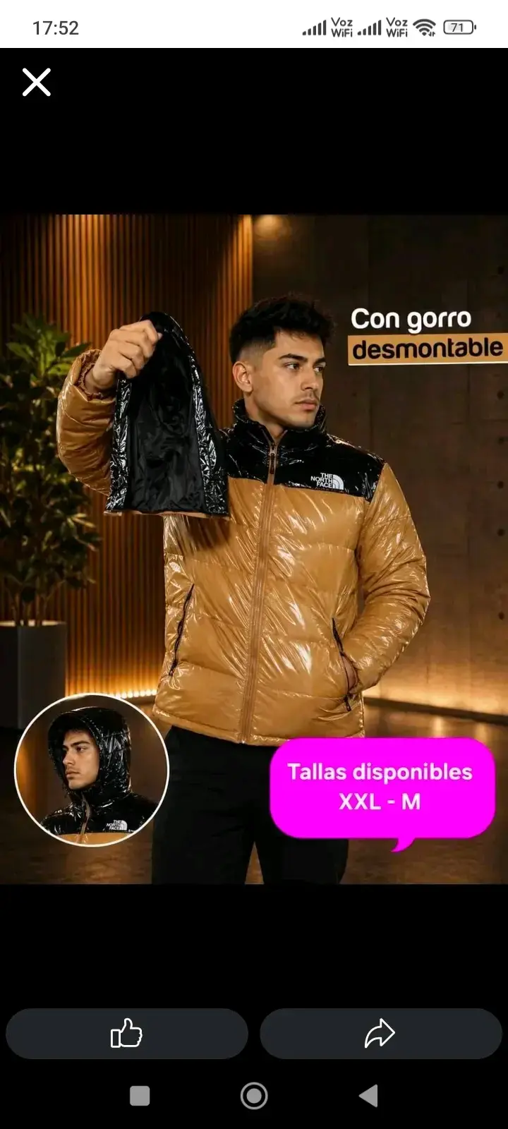 Chaqueta The North Face con gorro desmontable
