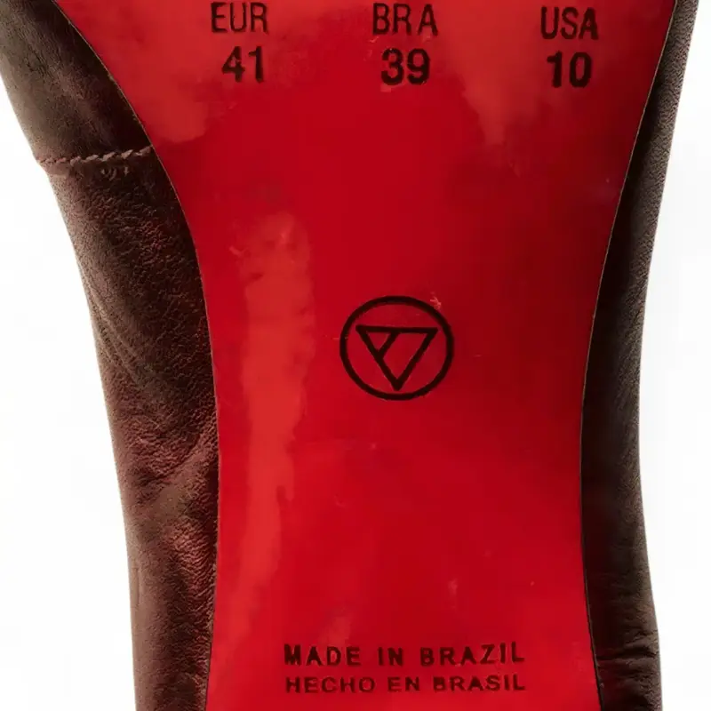 Zapatos Vía Uno Cuero Burdeo Talla 40 CL Taco Alto - 4