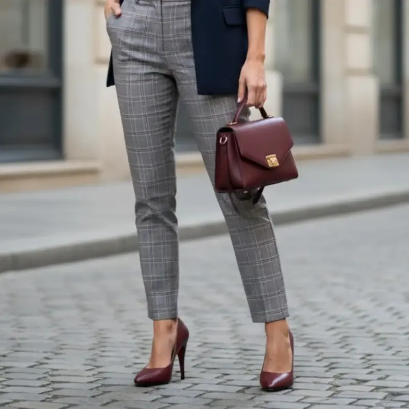 Zapatos Vía Uno Cuero Burdeo Talla 40 CL Taco Alto - 5